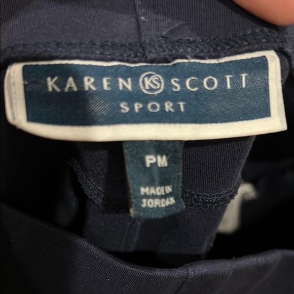 Karen Scott Women's Navy legging pants size Medium Petite - Picture 10 of 11
